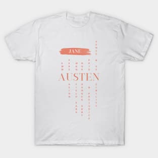 Jane Austen novels design T-Shirt